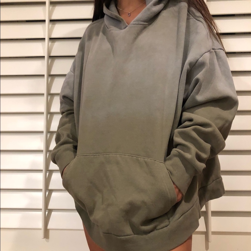 Faded green hoodie